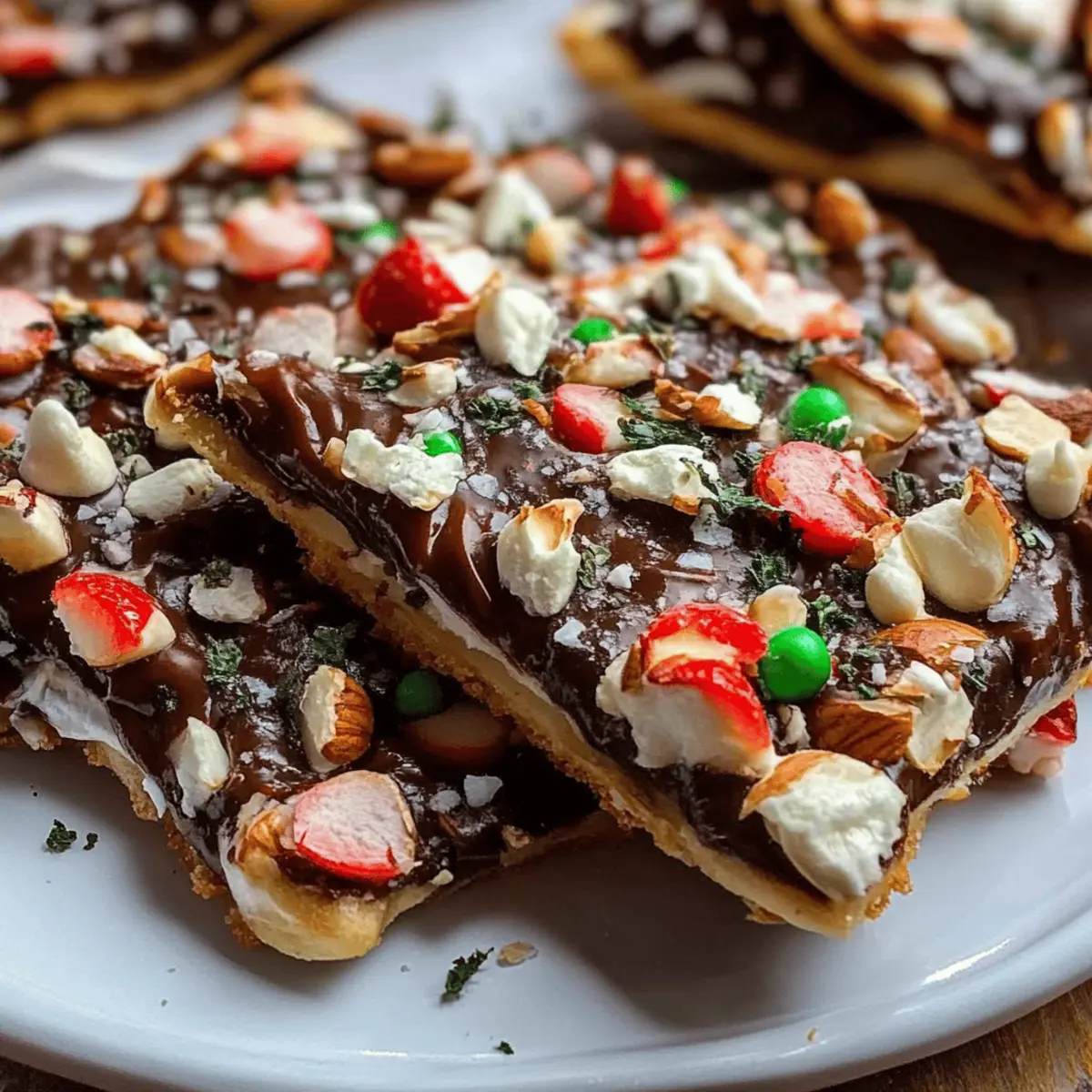 Peppermint Dark Chocolate Pretzel Bark