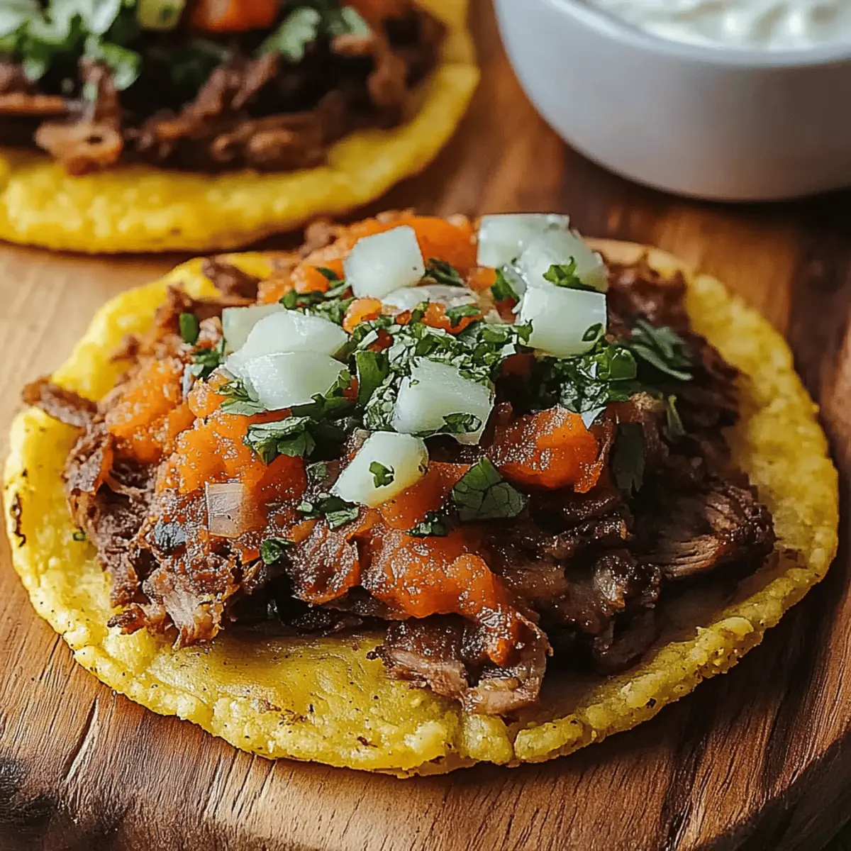 Mexican Tostadas de Carne Asada