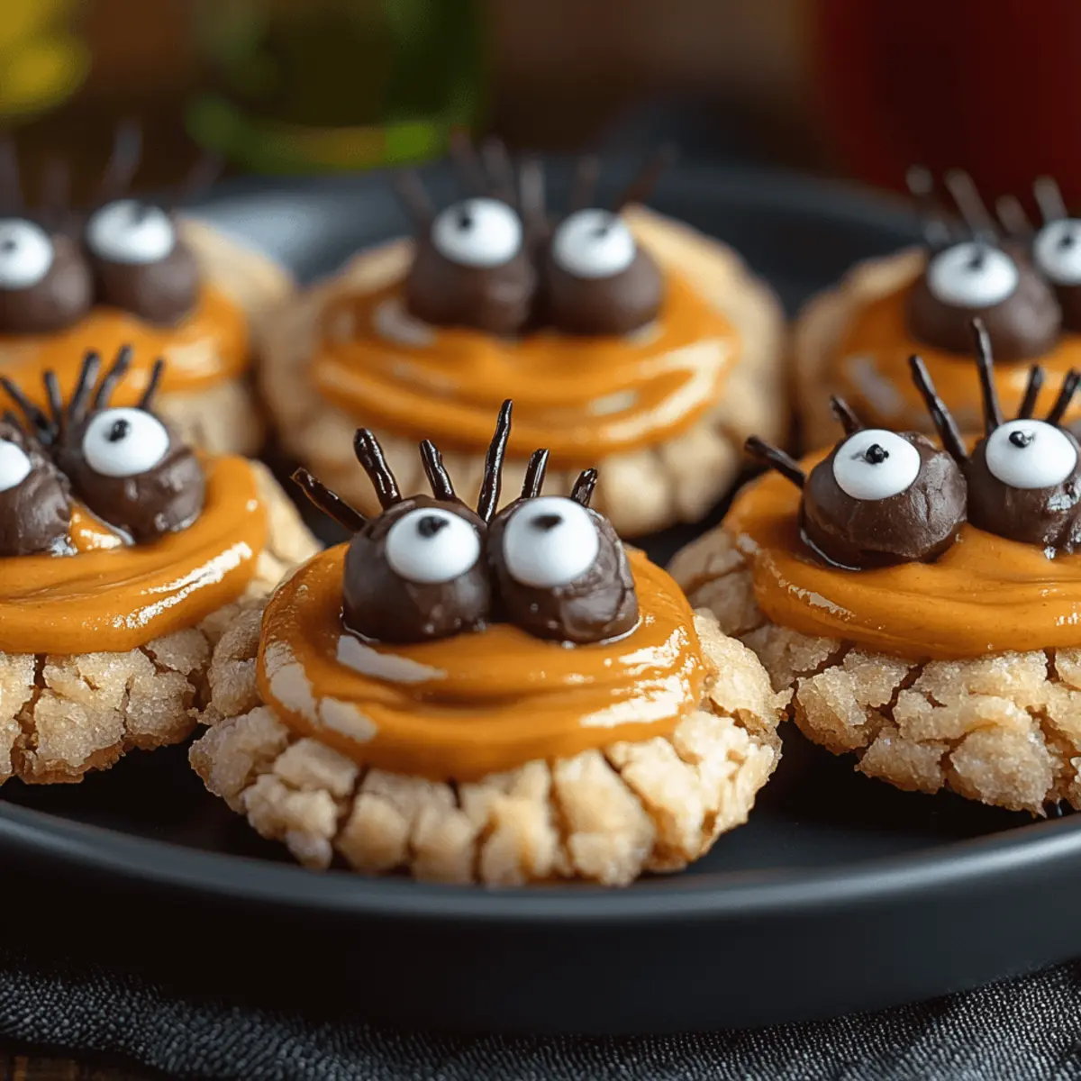 Peanut Butter Spider Cookies