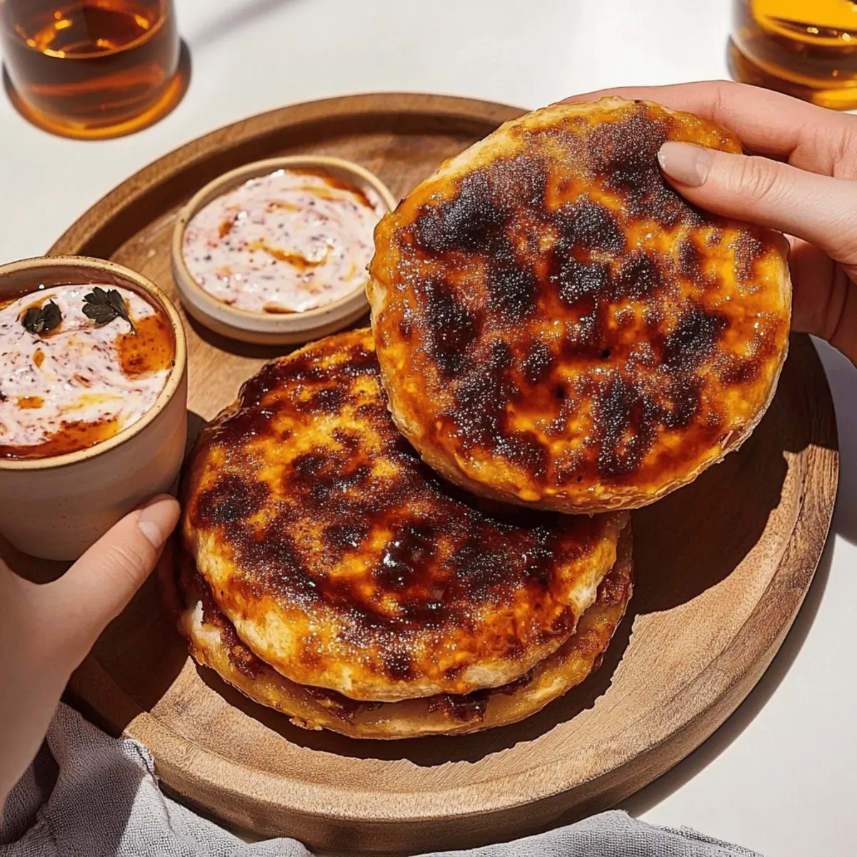 Chili Crisp Cottage Cheese Flatbreads