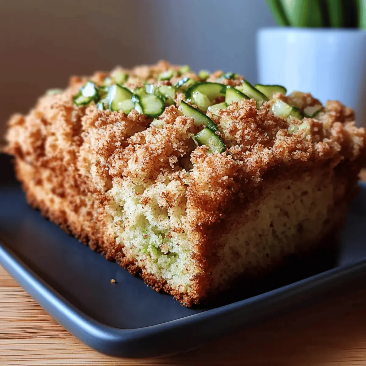 Cinnamon Streusel Topped Zucchini Bread