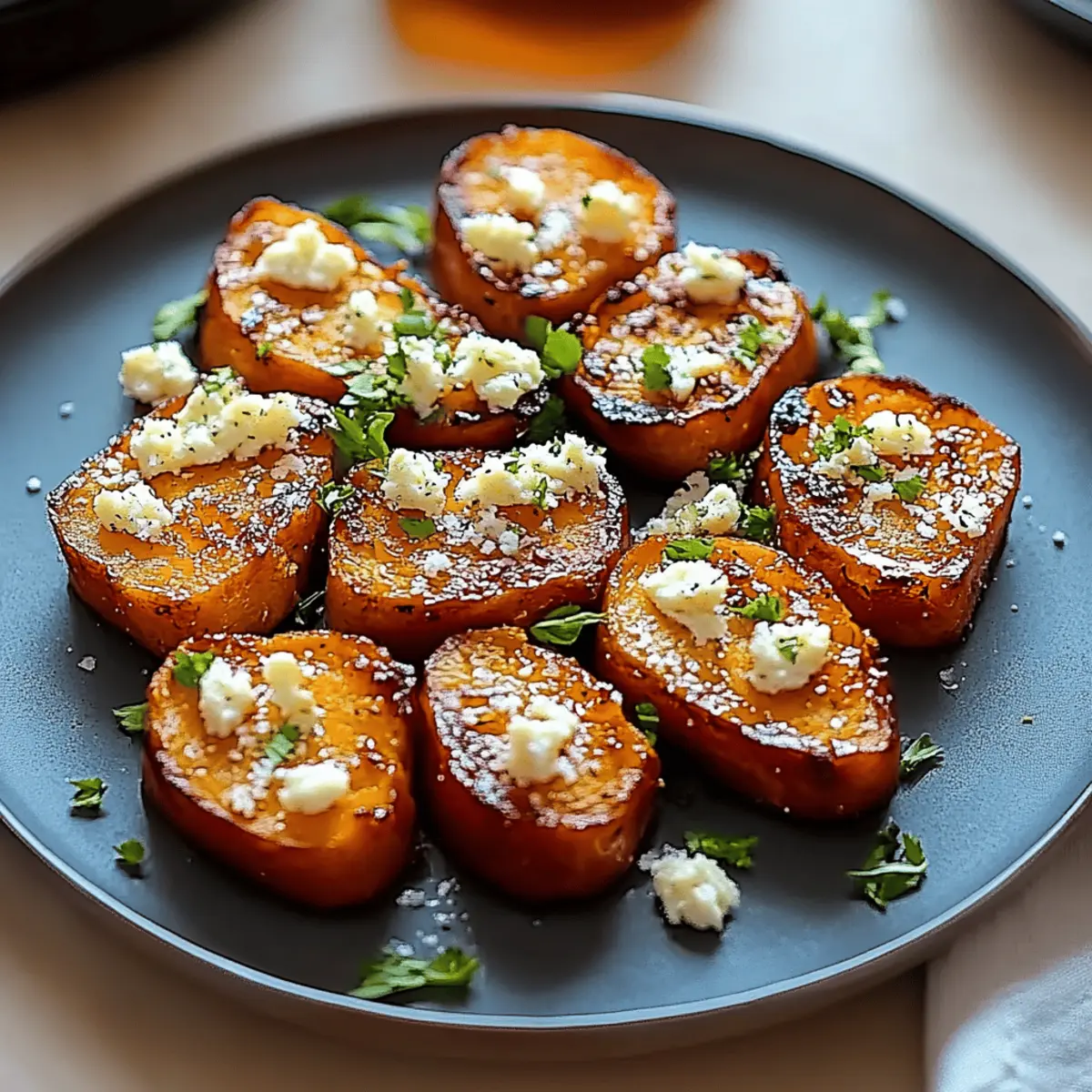 Honey Feta Sweet Potato Rounds