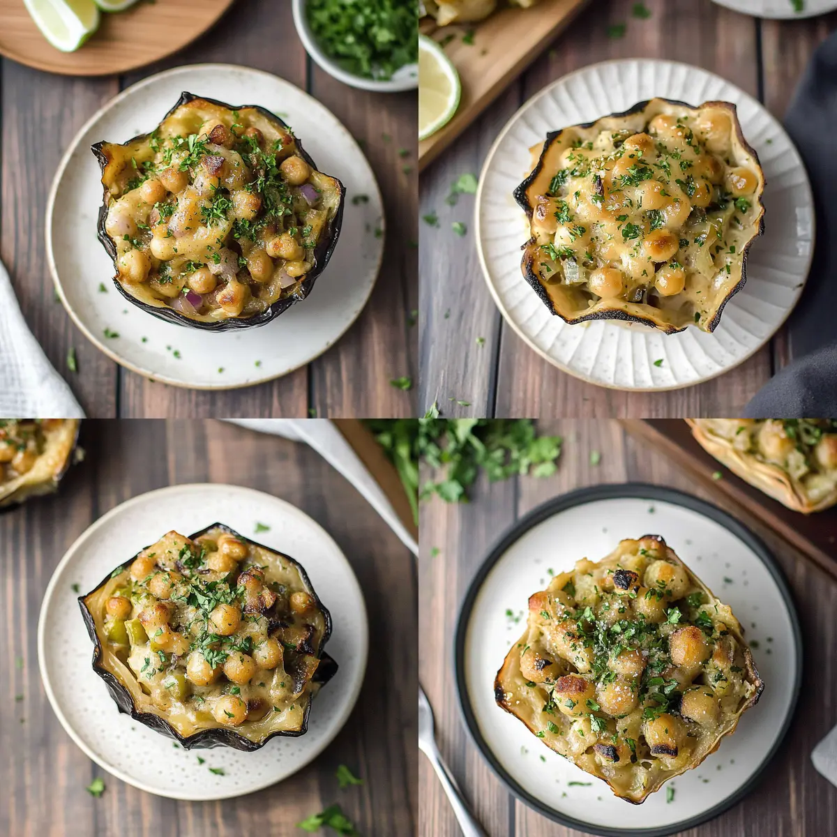 Curried Chickpea Stuffed Acorn Squash