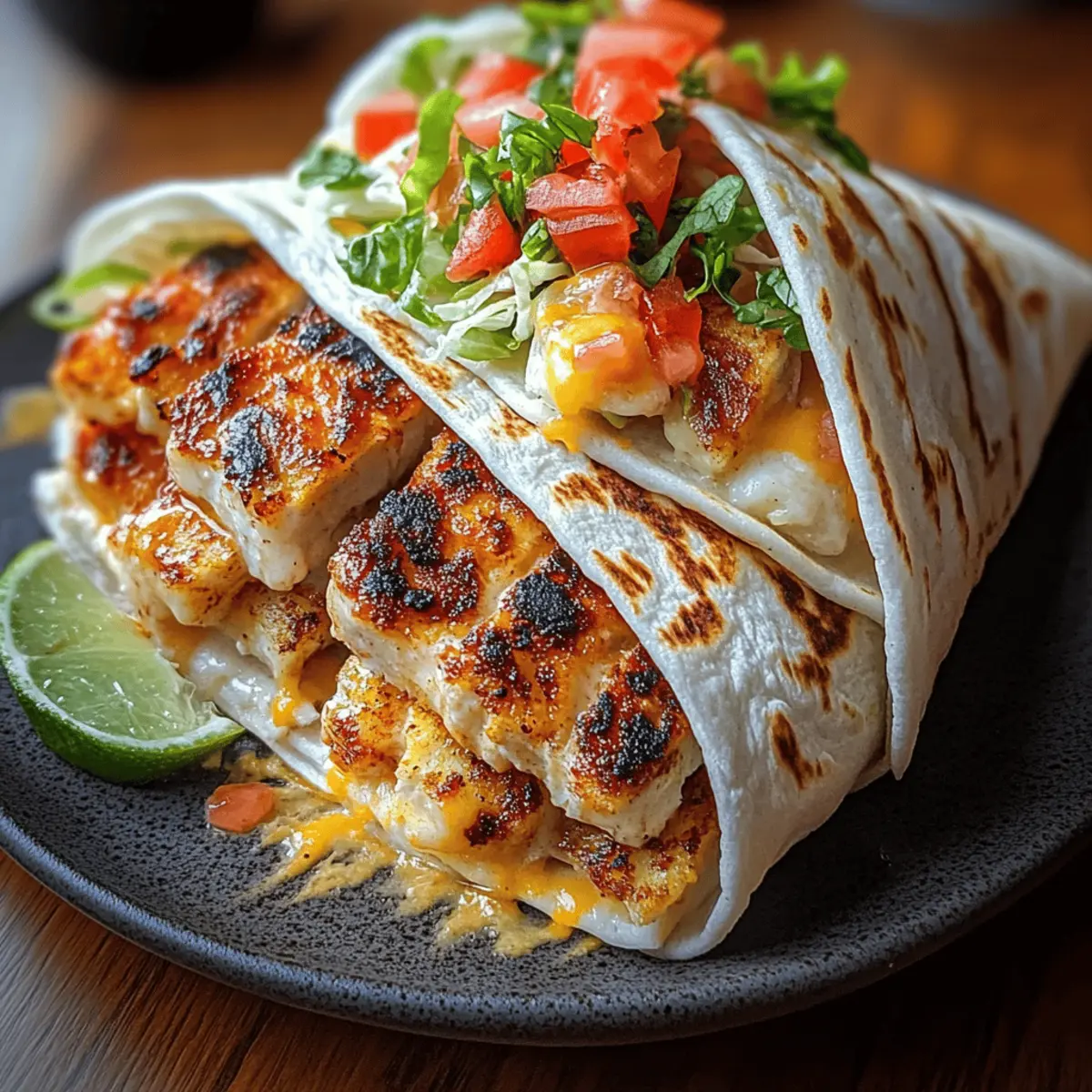Grilled Spicy Chicken Tortilla Wrap