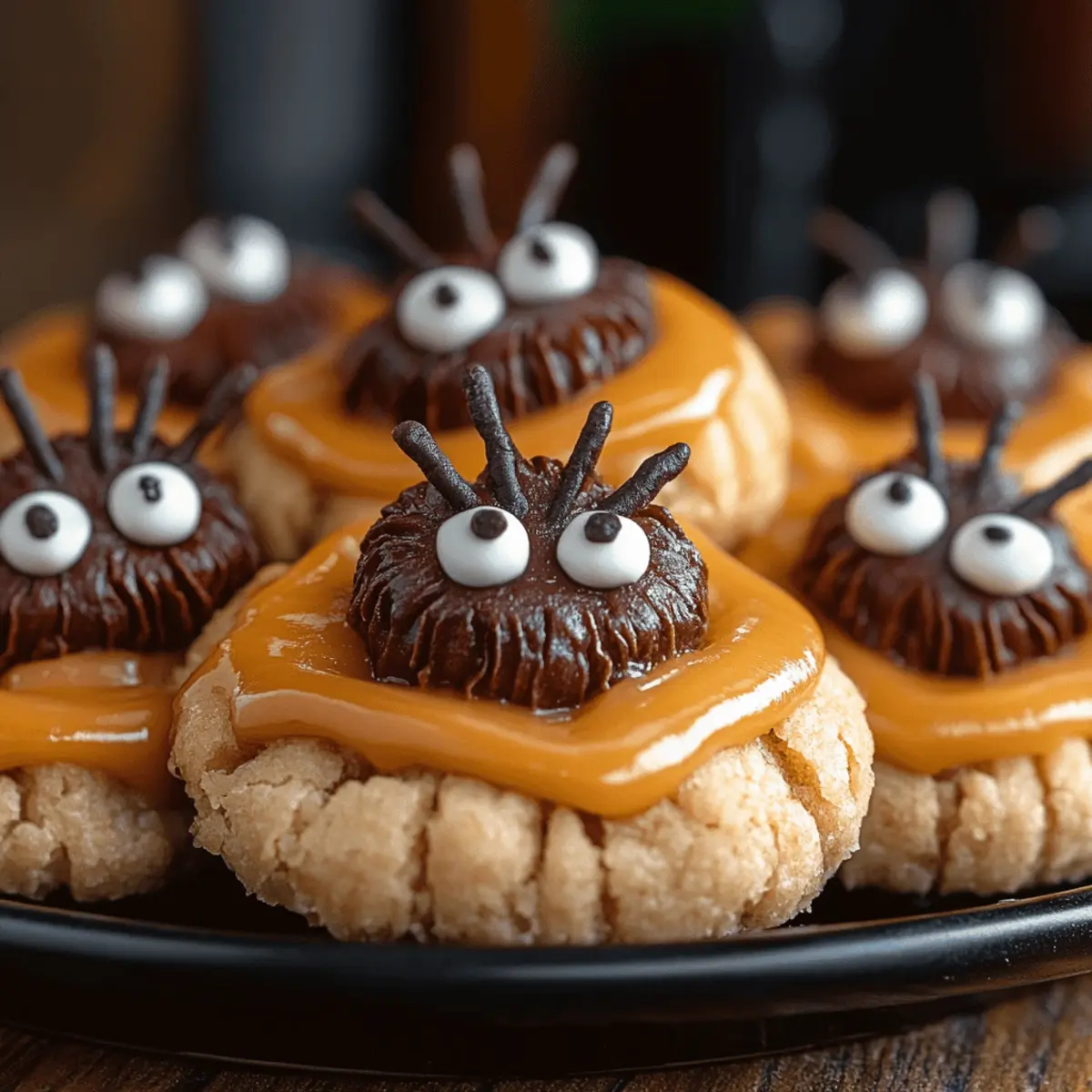 Peanut Butter Spider Cookies