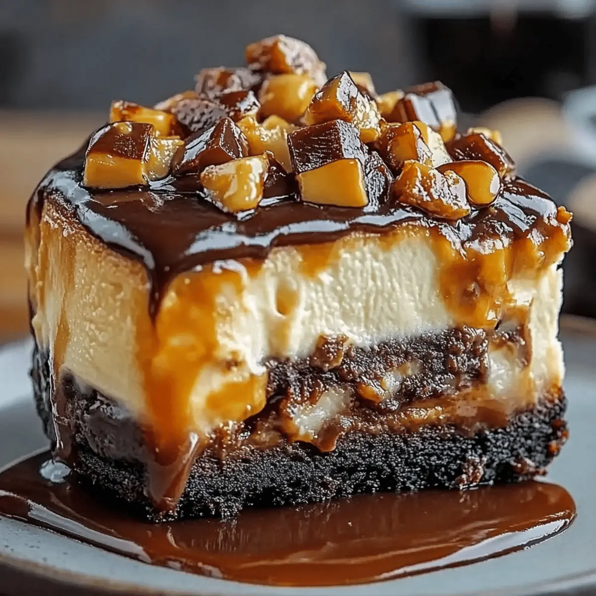 Caramel Brownie Cheesecake