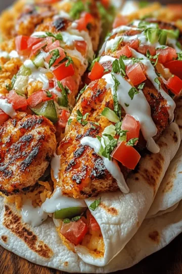 Grilled Spicy Chicken Tortilla Wrap