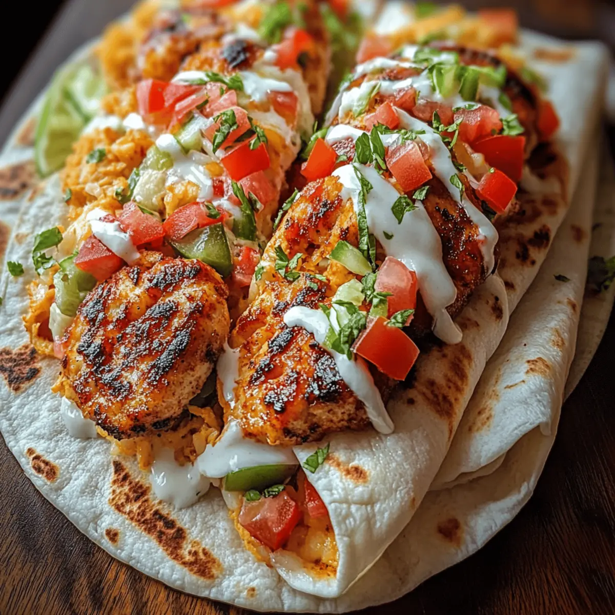 Grilled Spicy Chicken Tortilla Wrap