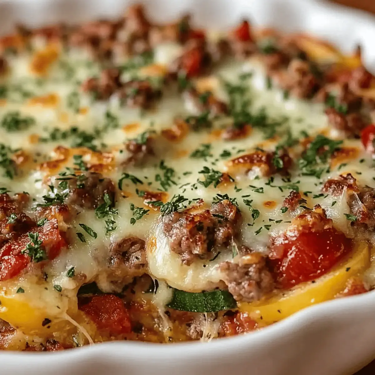 Ground Turkey Zucchini Casserole