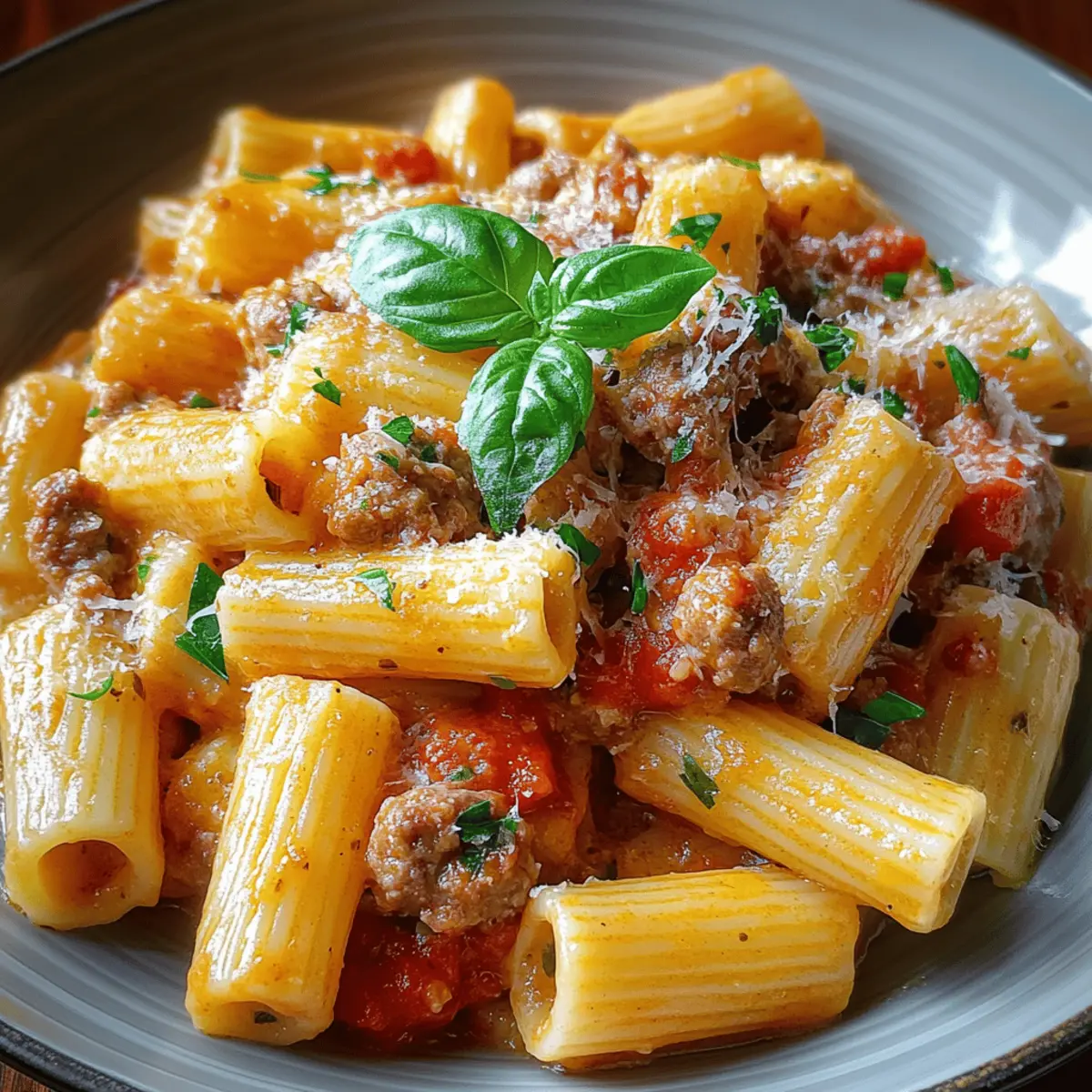 Creamy Italian Sausage Rigatoni