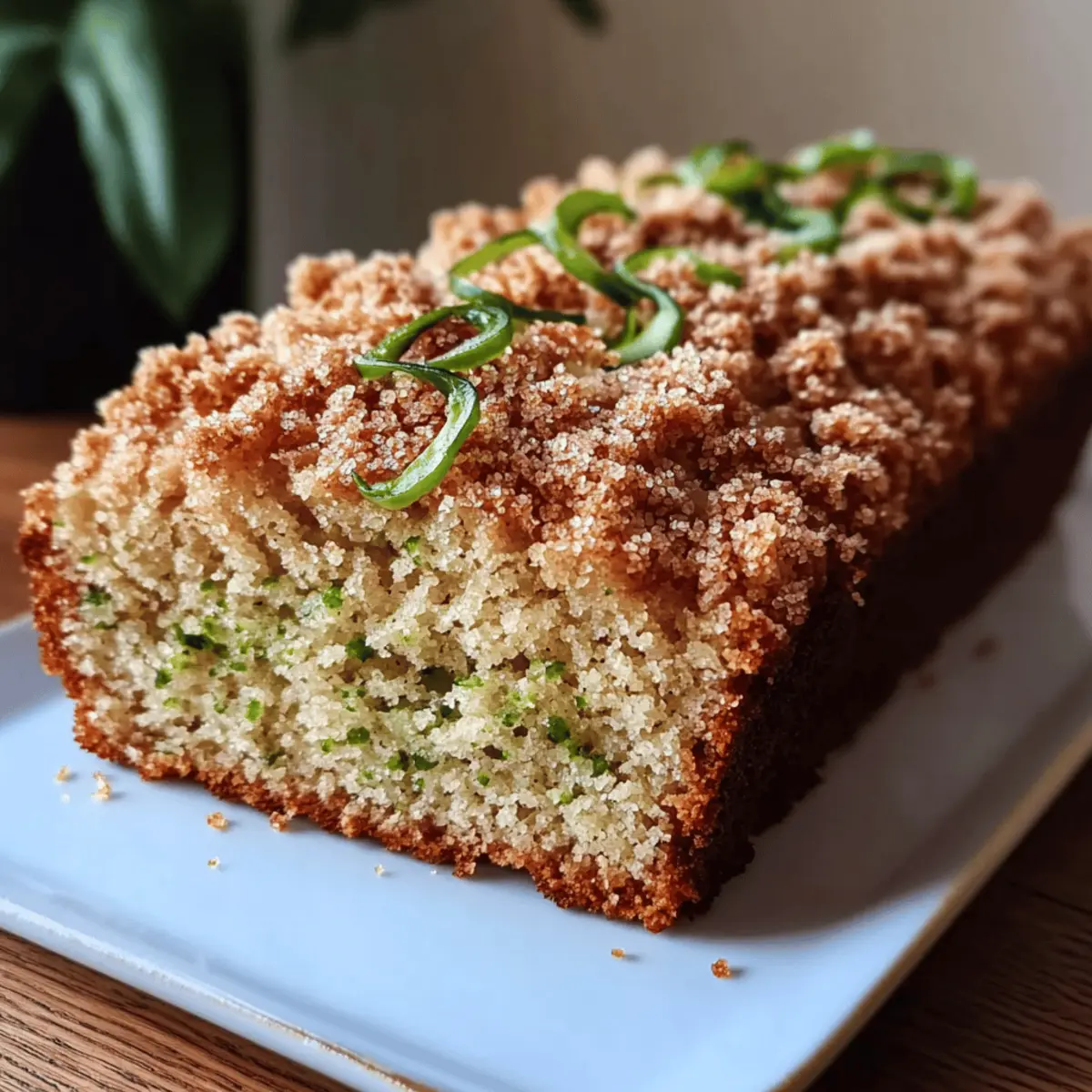 Cinnamon Streusel Topped Zucchini Bread