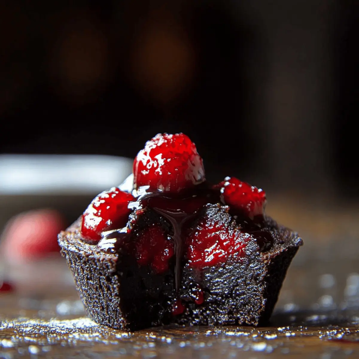 Bleeding Black Cupcakes