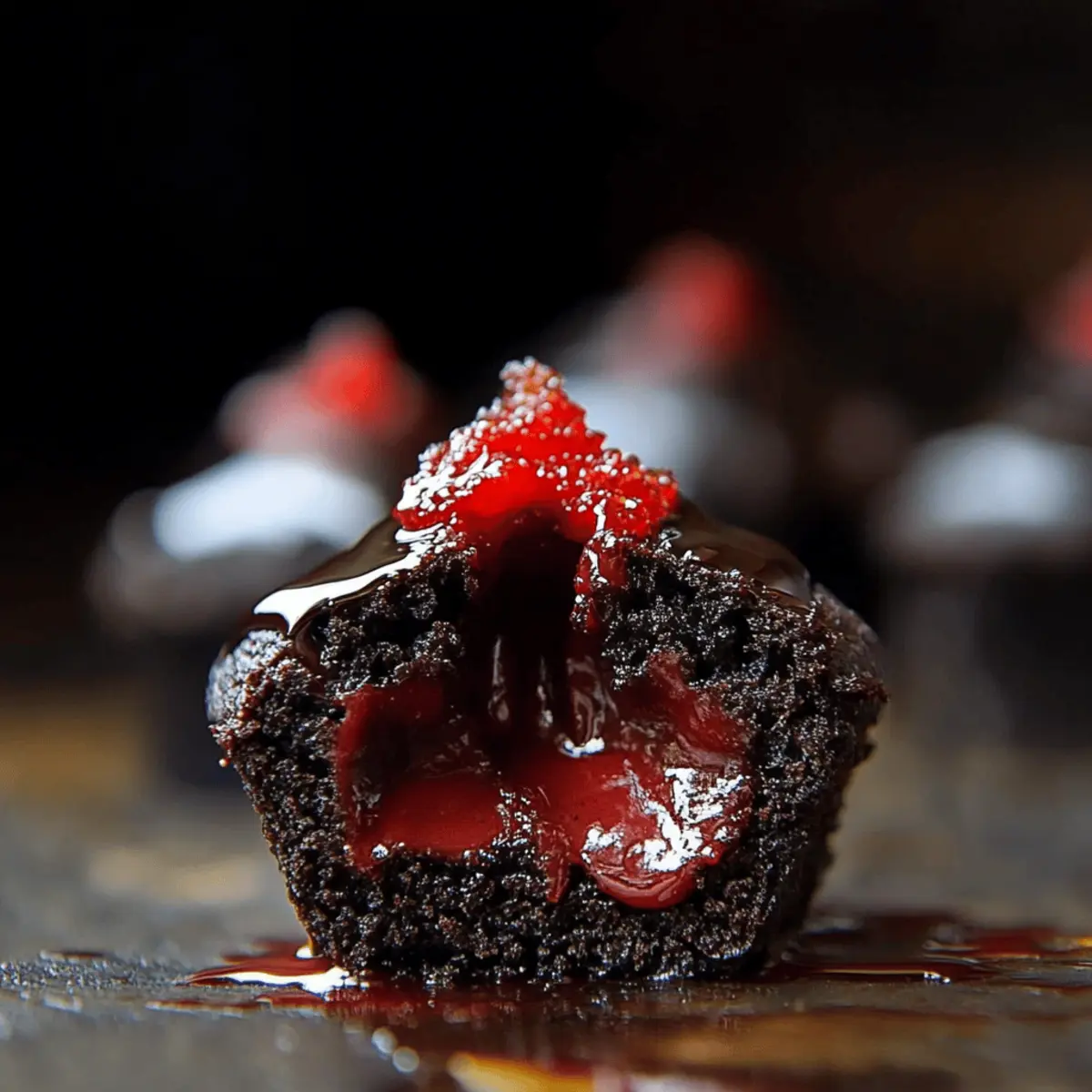 Bleeding Black Cupcakes