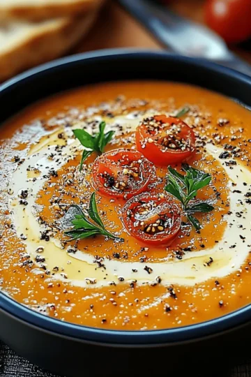 Creamy Roasted Garlic Tomato Soup