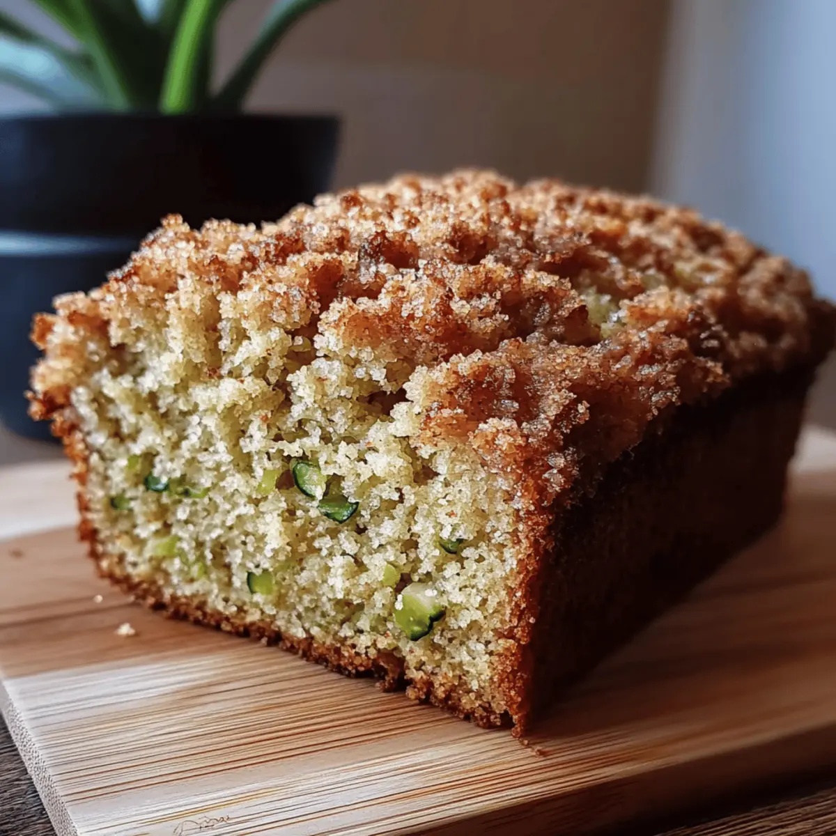 Cinnamon Streusel Topped Zucchini Bread