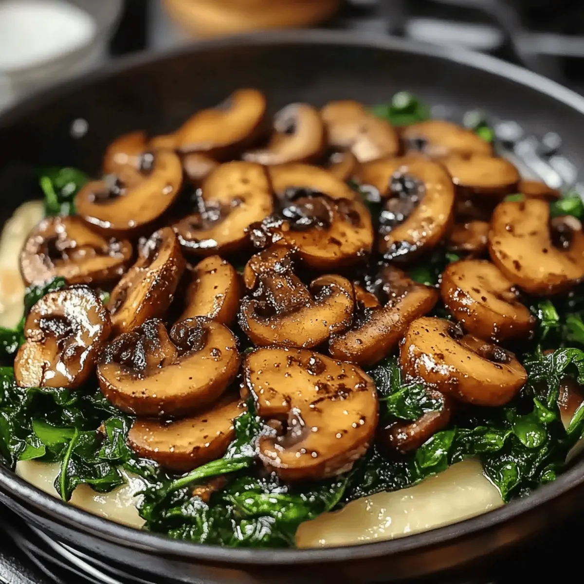 Sauteed Mushrooms with Spinach