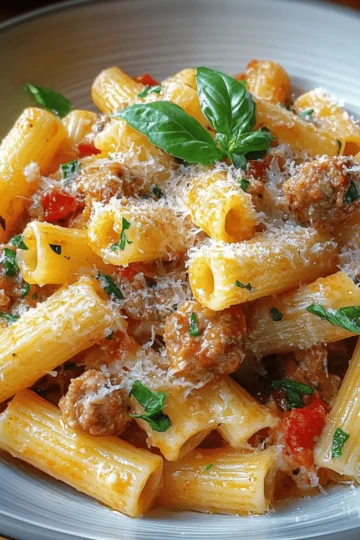 Creamy Italian Sausage Rigatoni