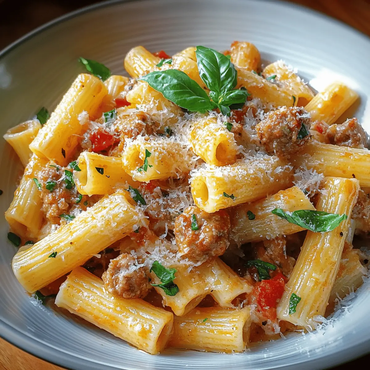 Creamy Italian Sausage Rigatoni