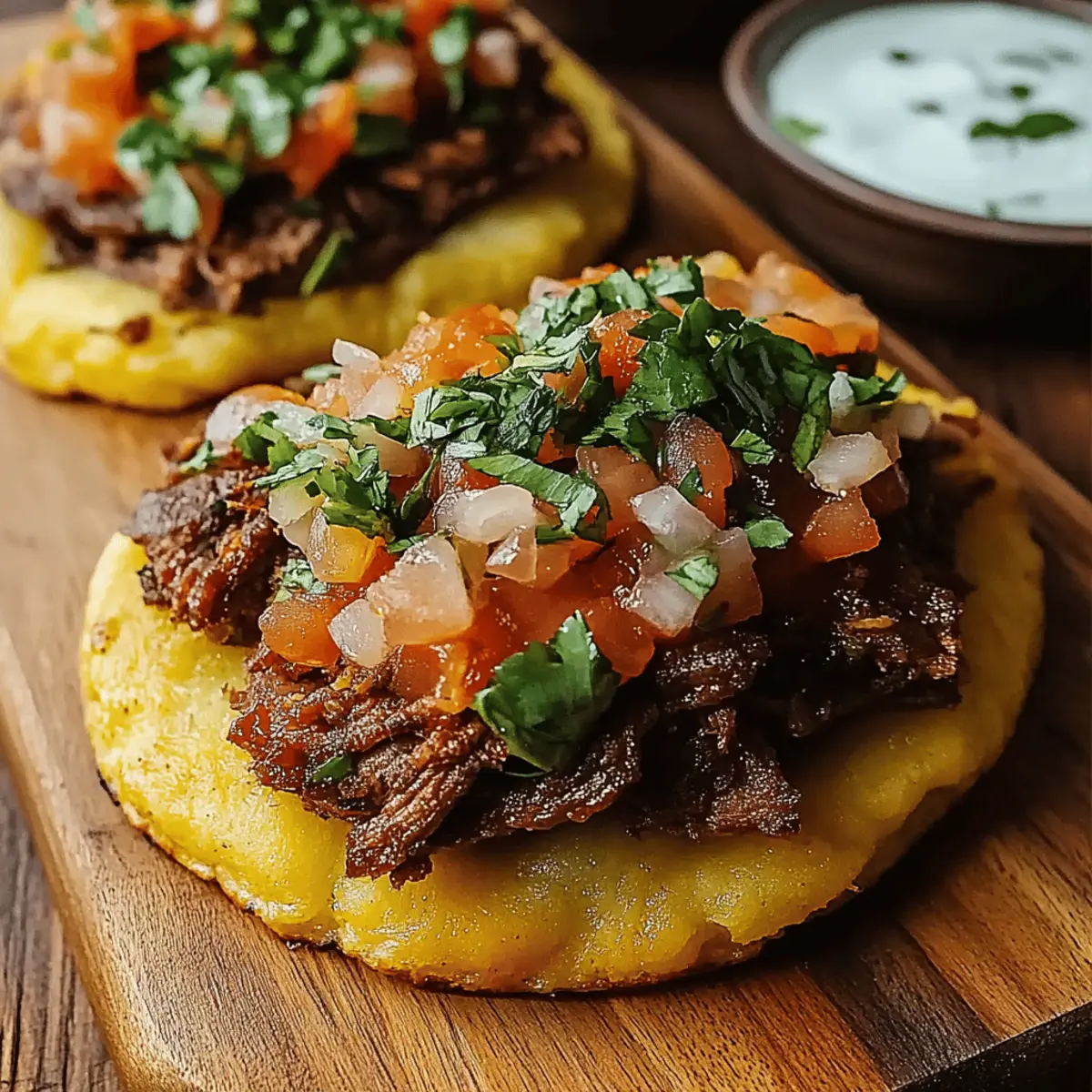 Mexican Tostadas de Carne Asada