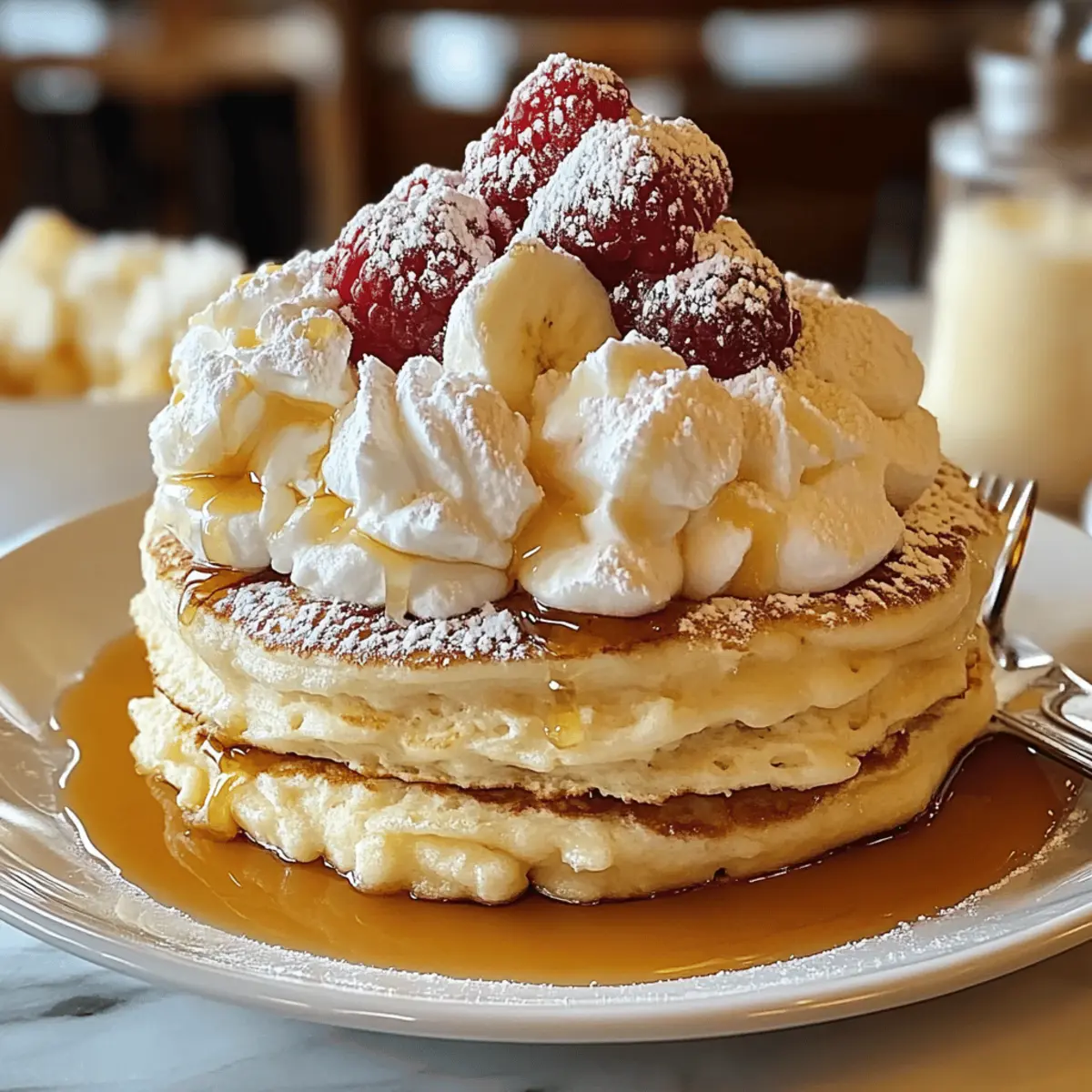 Sweet Coconut Cream Pancakes