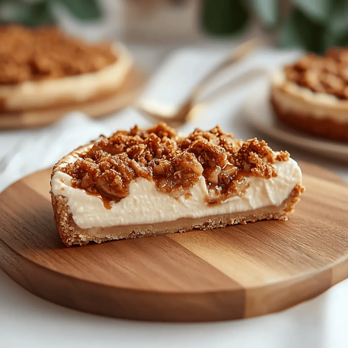 Vegan Apple Crumble Cheesecake