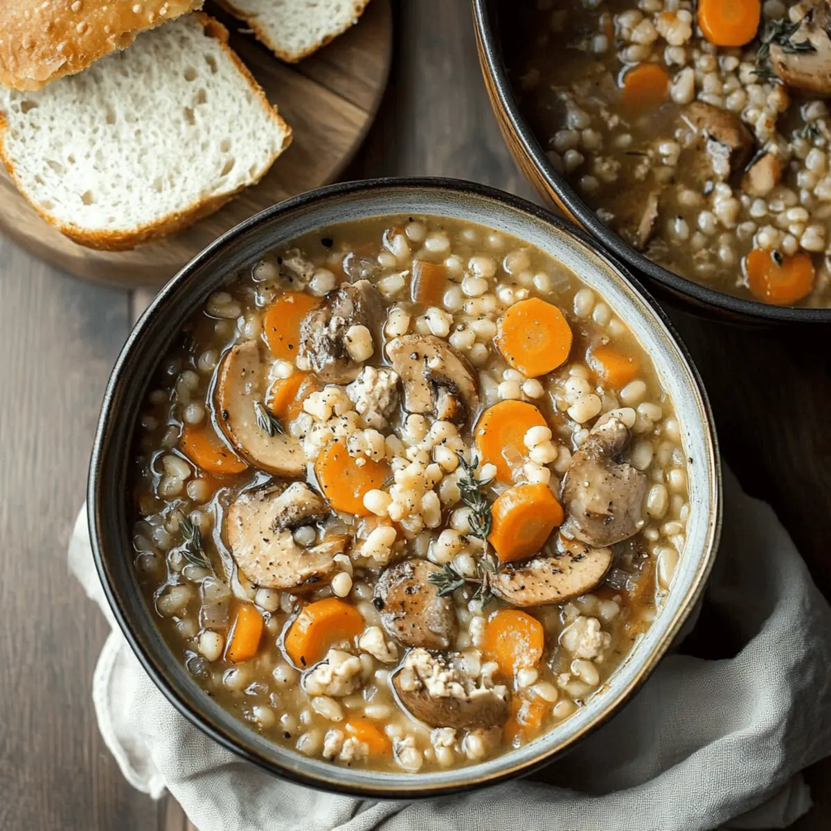 Vegetarian Mushroom Barley Soup