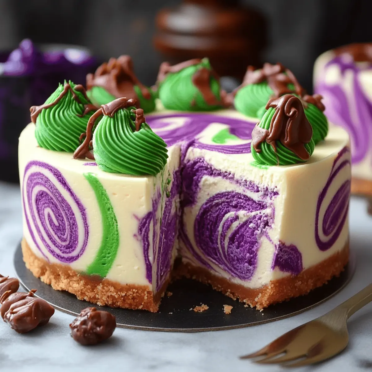 Polyjuice Potion Swirl Cheesecake