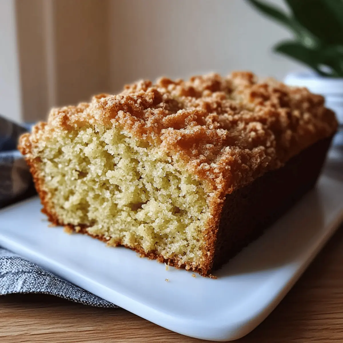 Cinnamon Streusel Topped Zucchini Bread