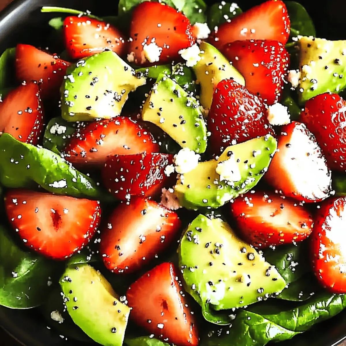 Strawberry Avocado Spinach Salad