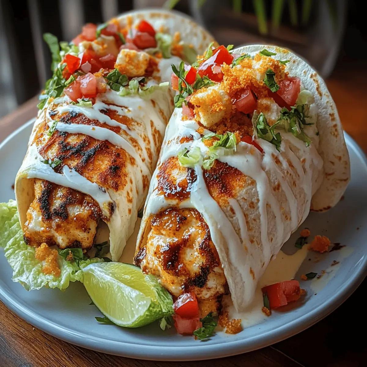 Grilled Spicy Chicken Tortilla Wrap