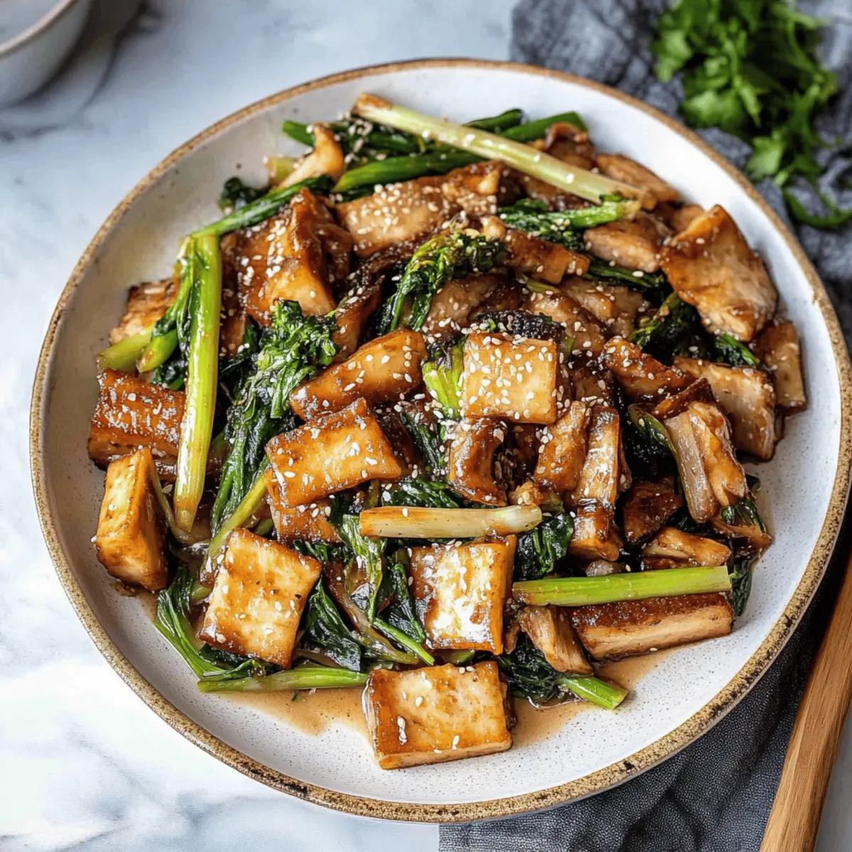 Tofu and Mushroom Stir Fry