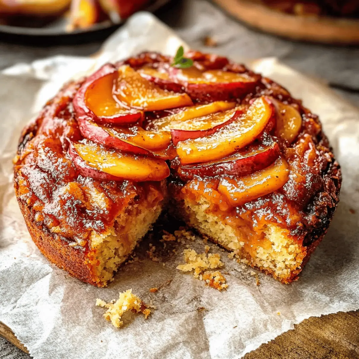 Bourbon Peach Upside Down Cake