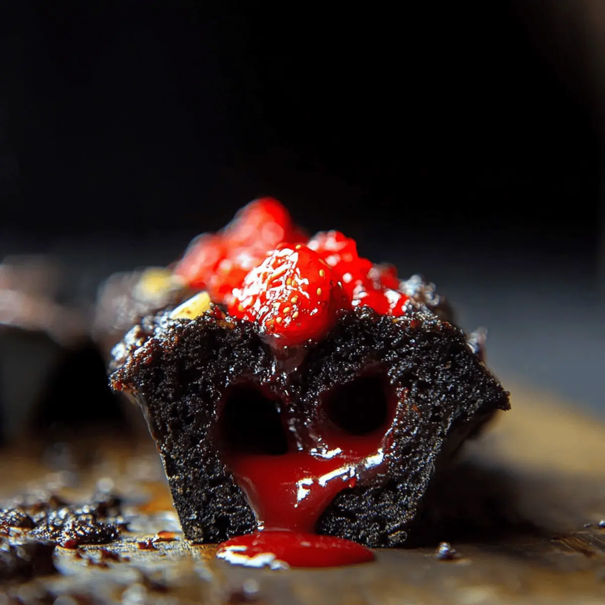 Bleeding Black Cupcakes