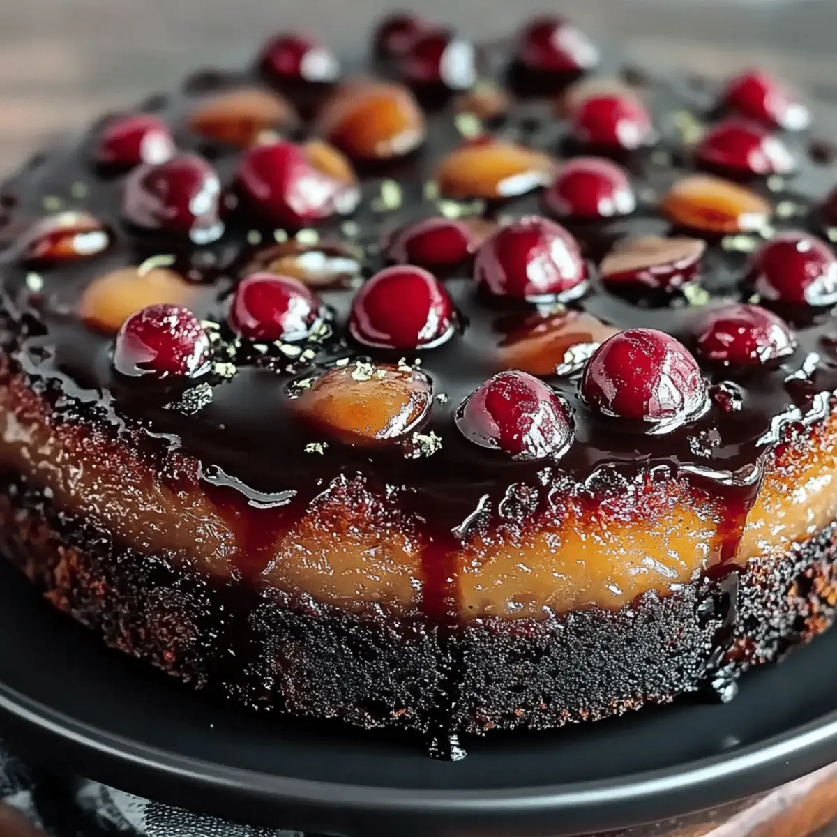 Chocolate Cherry Upside Down Cake