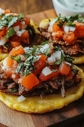 Mexican Tostadas de Carne Asada