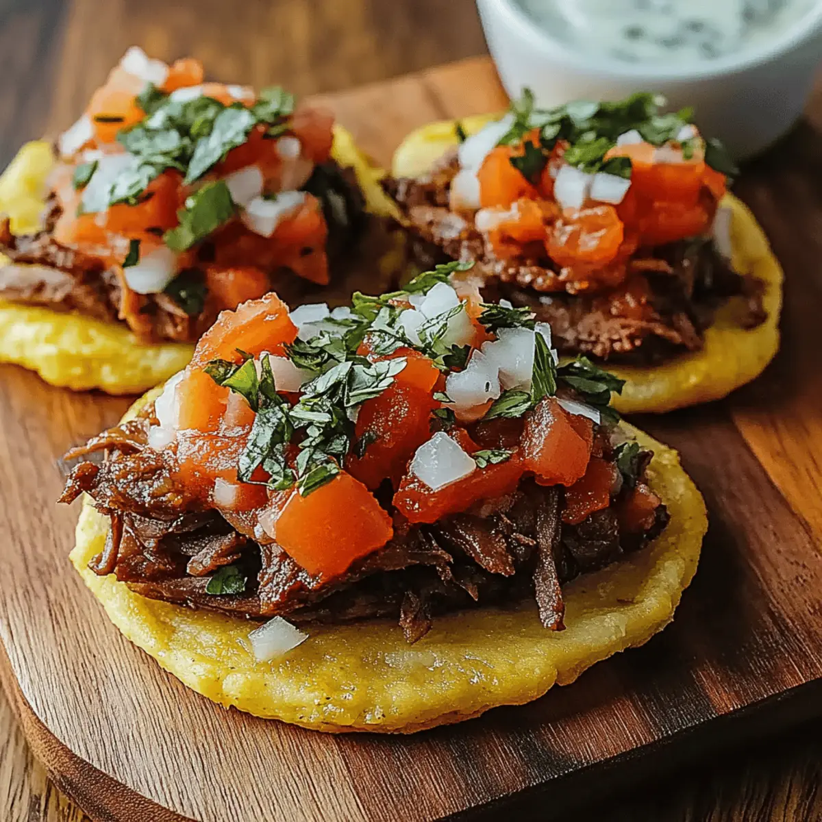Mexican Tostadas de Carne Asada
