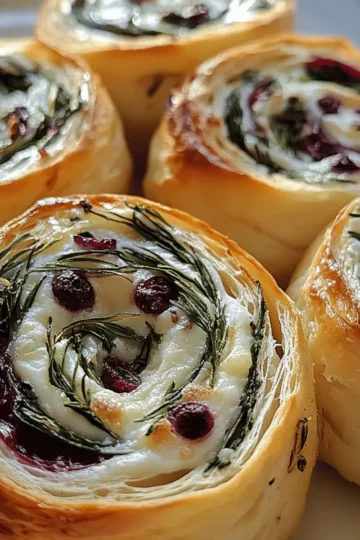 Cranberry Feta Pinwheels with Cream Cheese