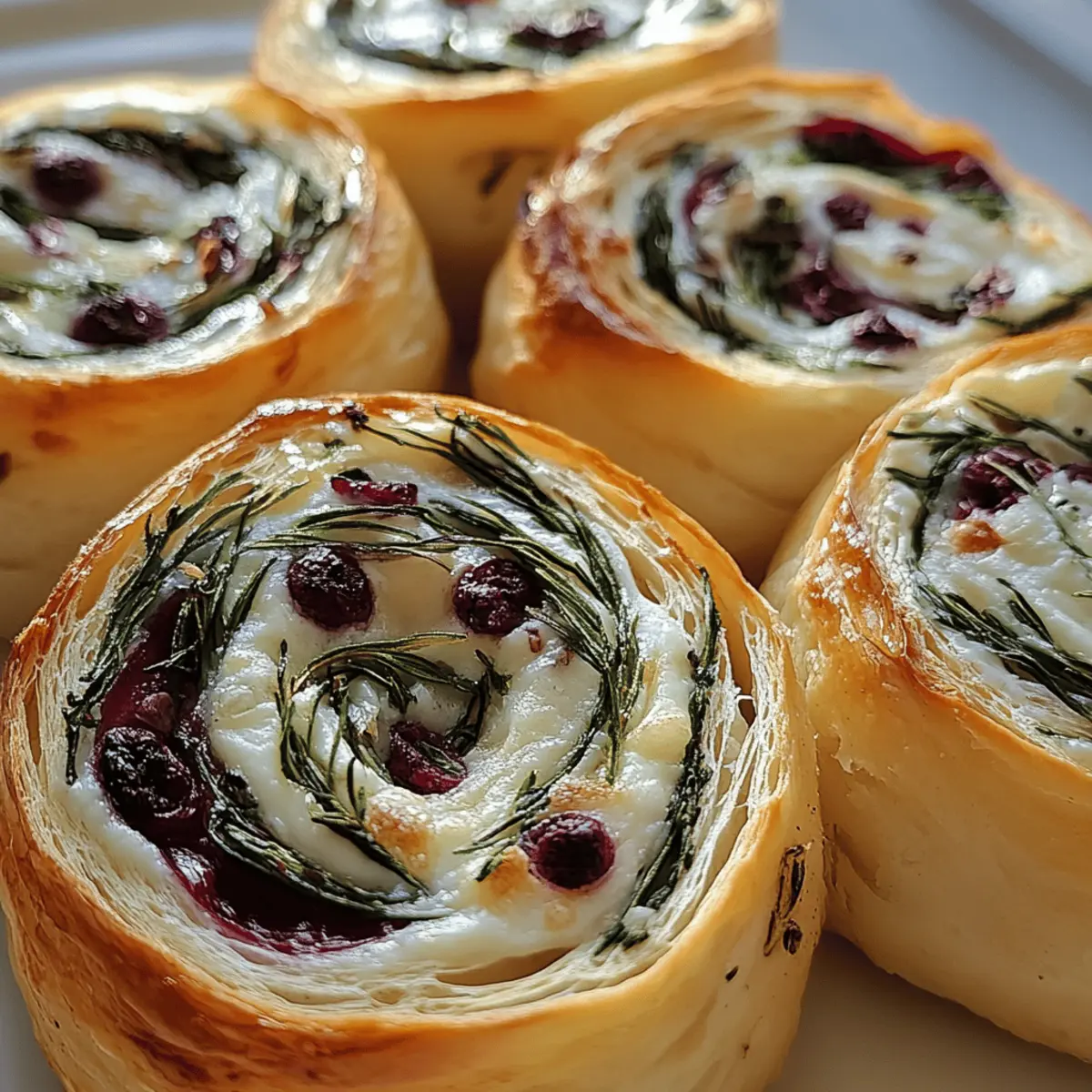 Cranberry Feta Pinwheels with Cream Cheese