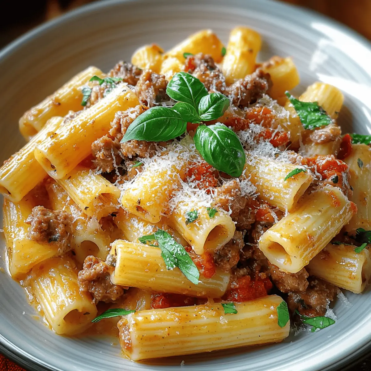 Creamy Italian Sausage Rigatoni