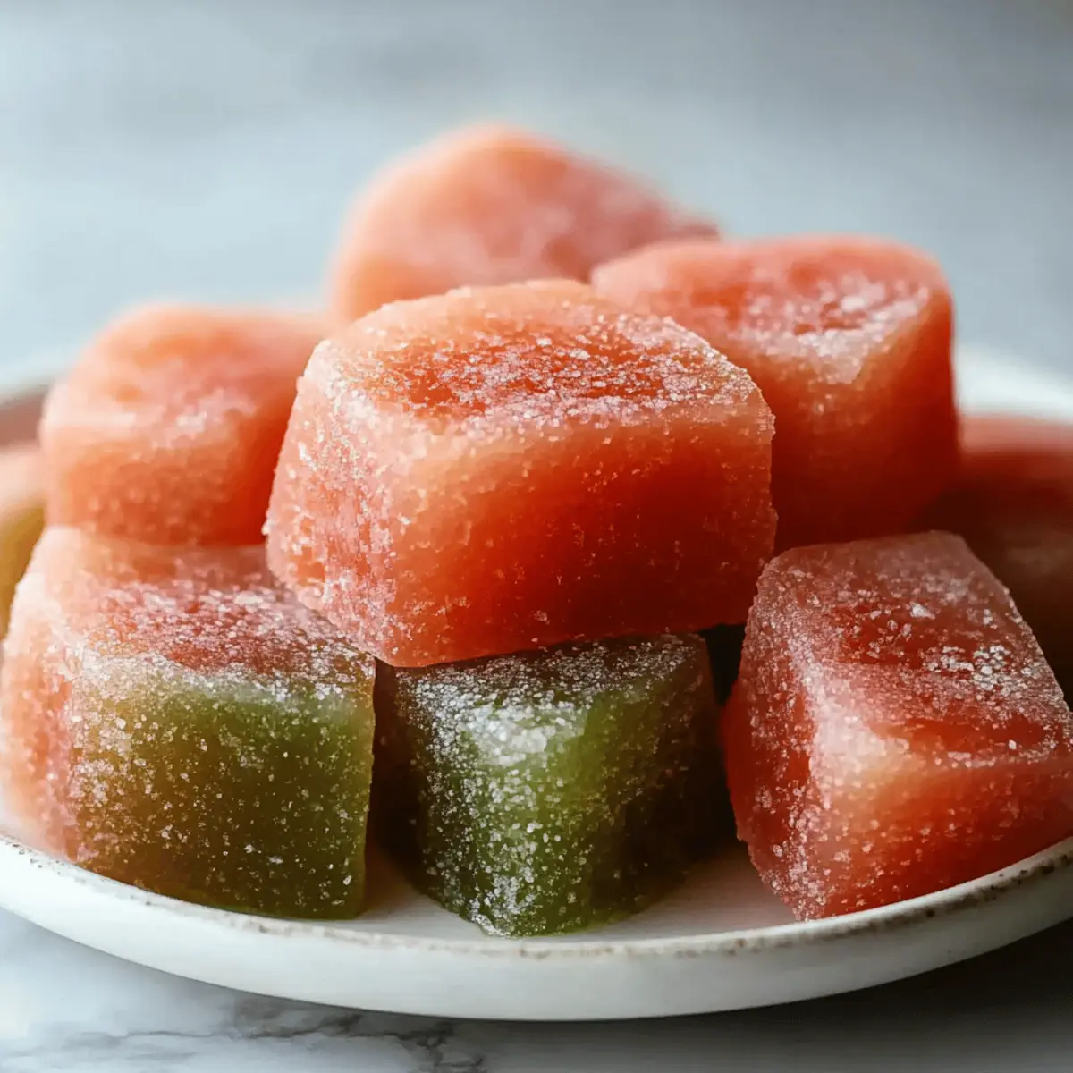 Watermelon Mochi