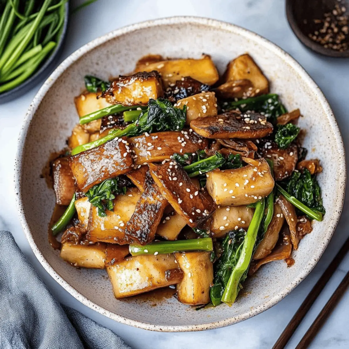 Tofu and Mushroom Stir Fry