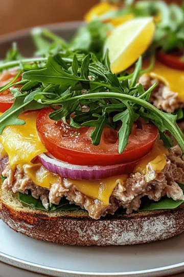 Savory Grilled Tuna Melt with Creamy Cheddar