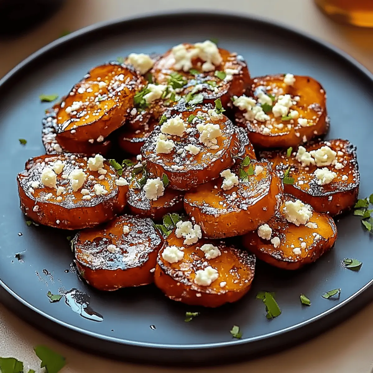 Honey Feta Sweet Potato Rounds