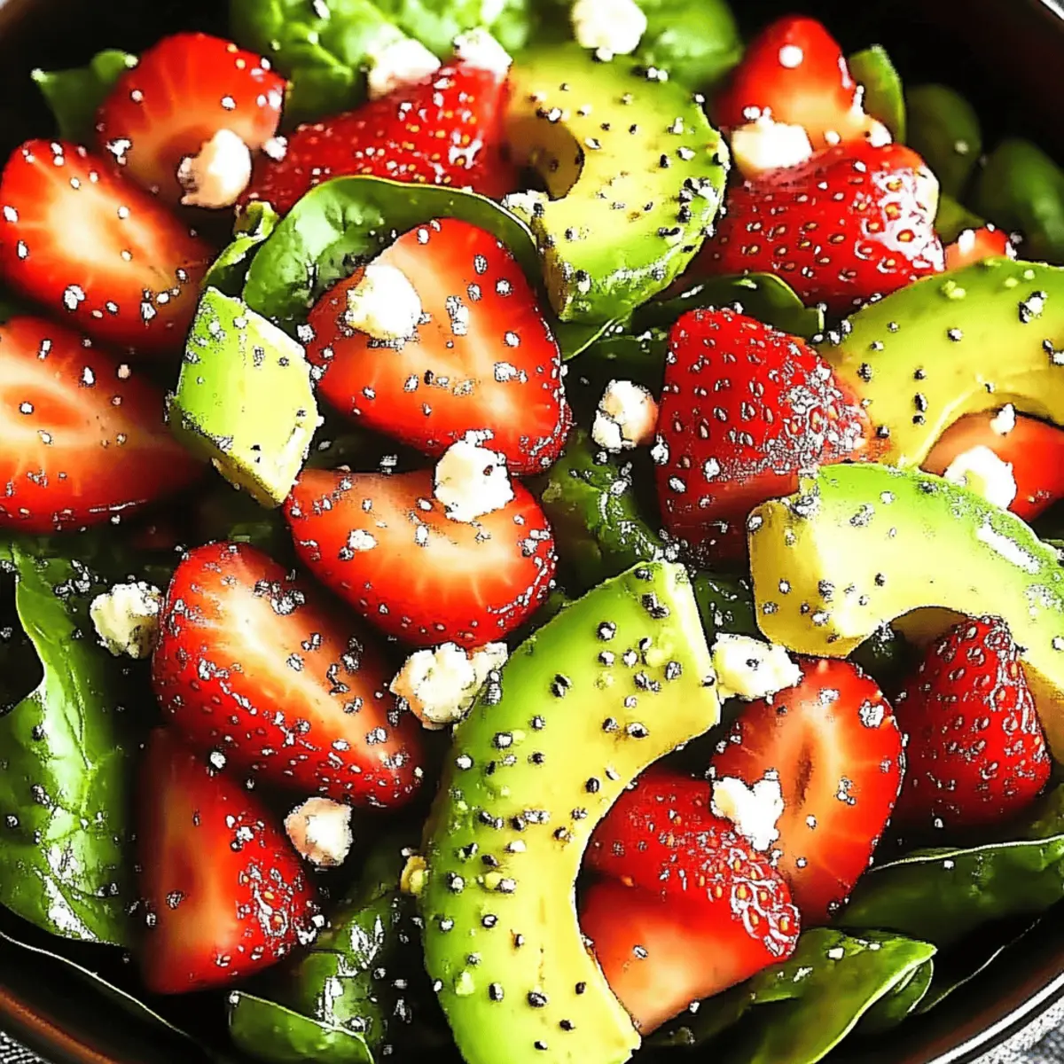 Strawberry Avocado Spinach Salad