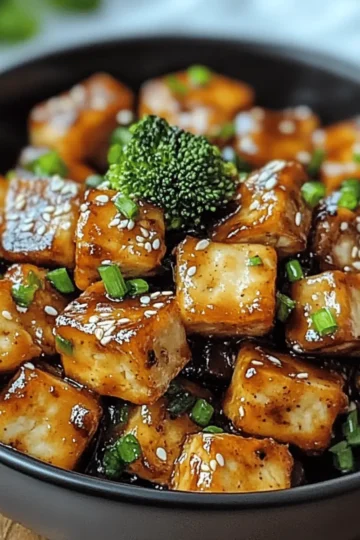 Crispy Honey Garlic Tofu