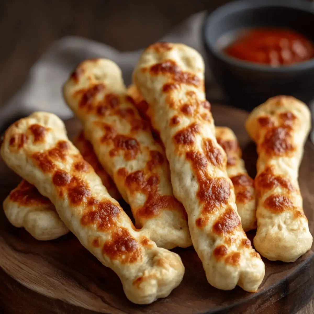 Cheesy Halloween Breadstick Bones