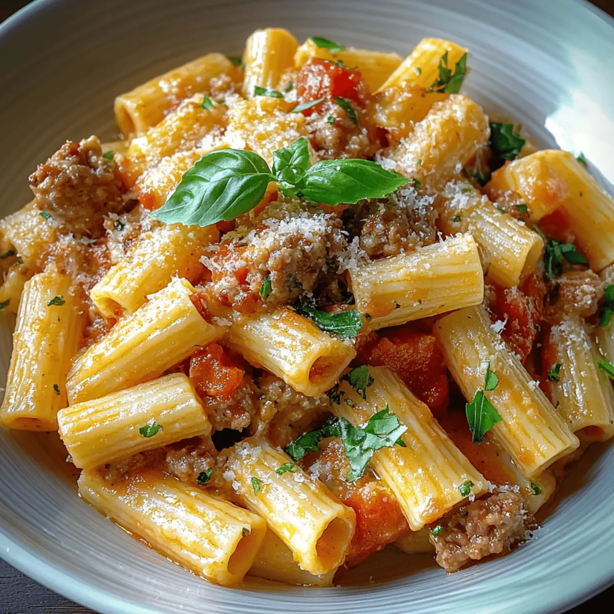 Creamy Italian Sausage Rigatoni