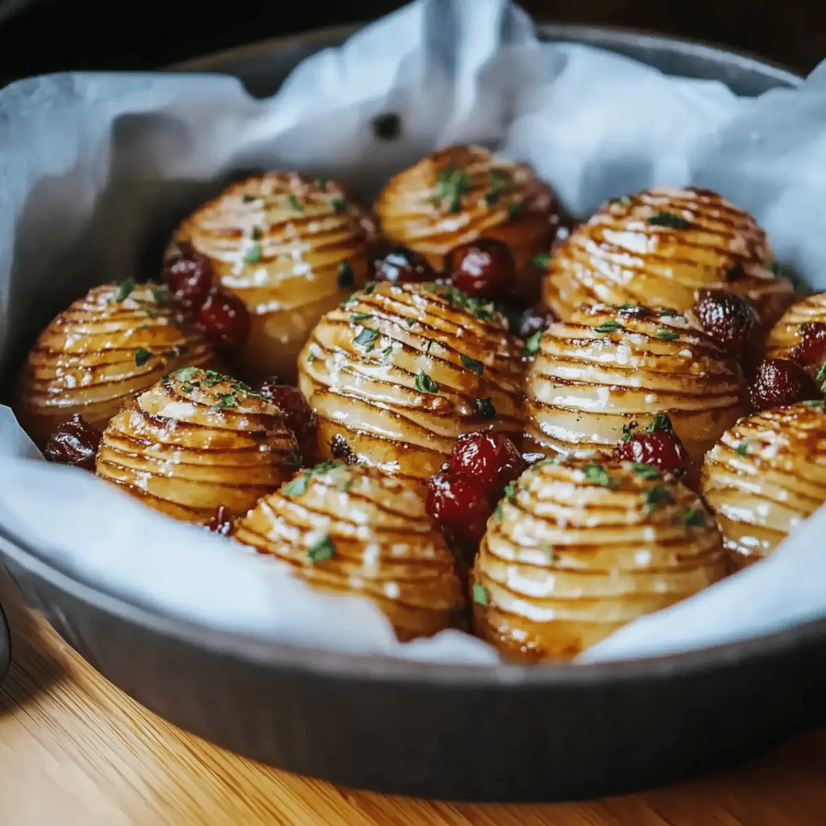 Salt & Pepper Mini Hasselback Potatoes