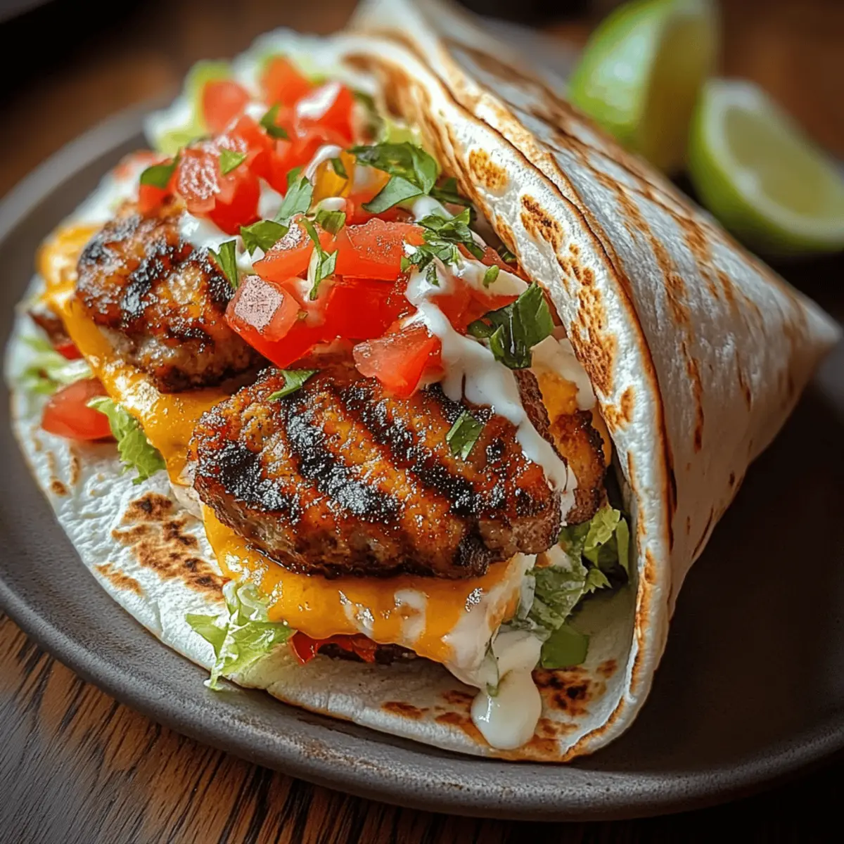 Grilled Spicy Chicken Tortilla Wrap