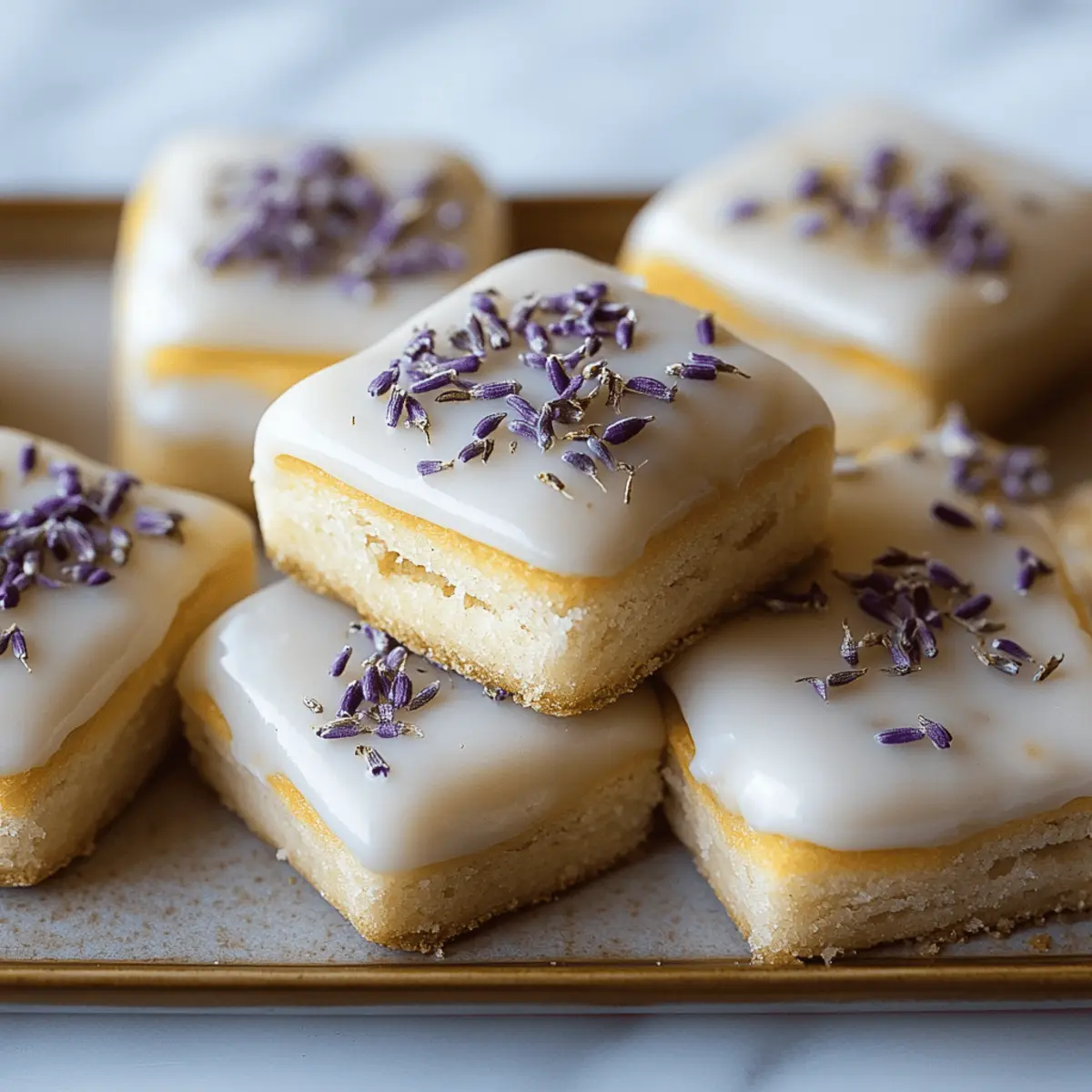 Iced Lemon Lavender Shortbread Cookies